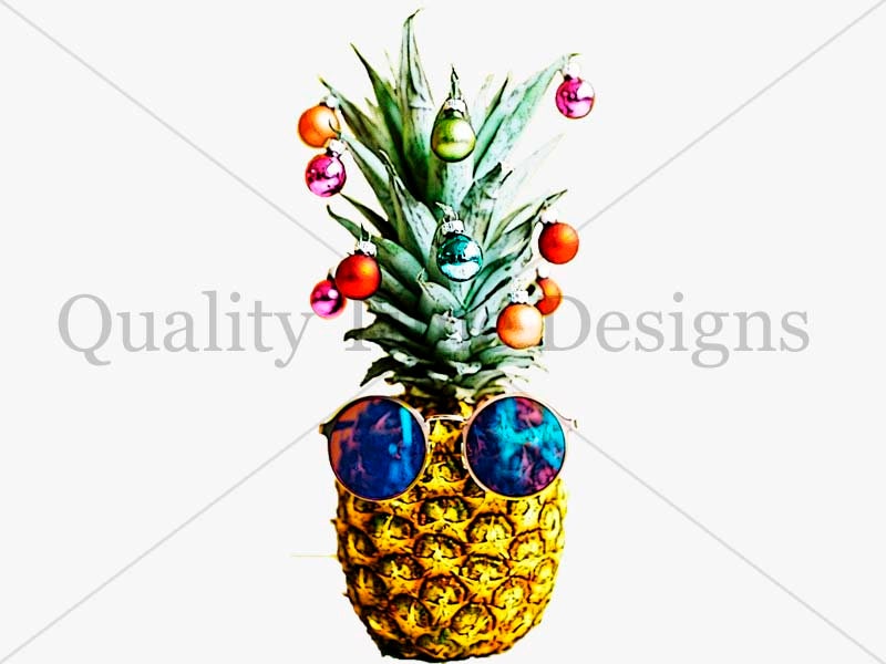 Christmas Pineapple Tree Clip Art Transparent Background Holiday
