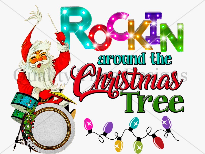 Transfer Design Download Rockin around the Christmas Tree | Etsy
