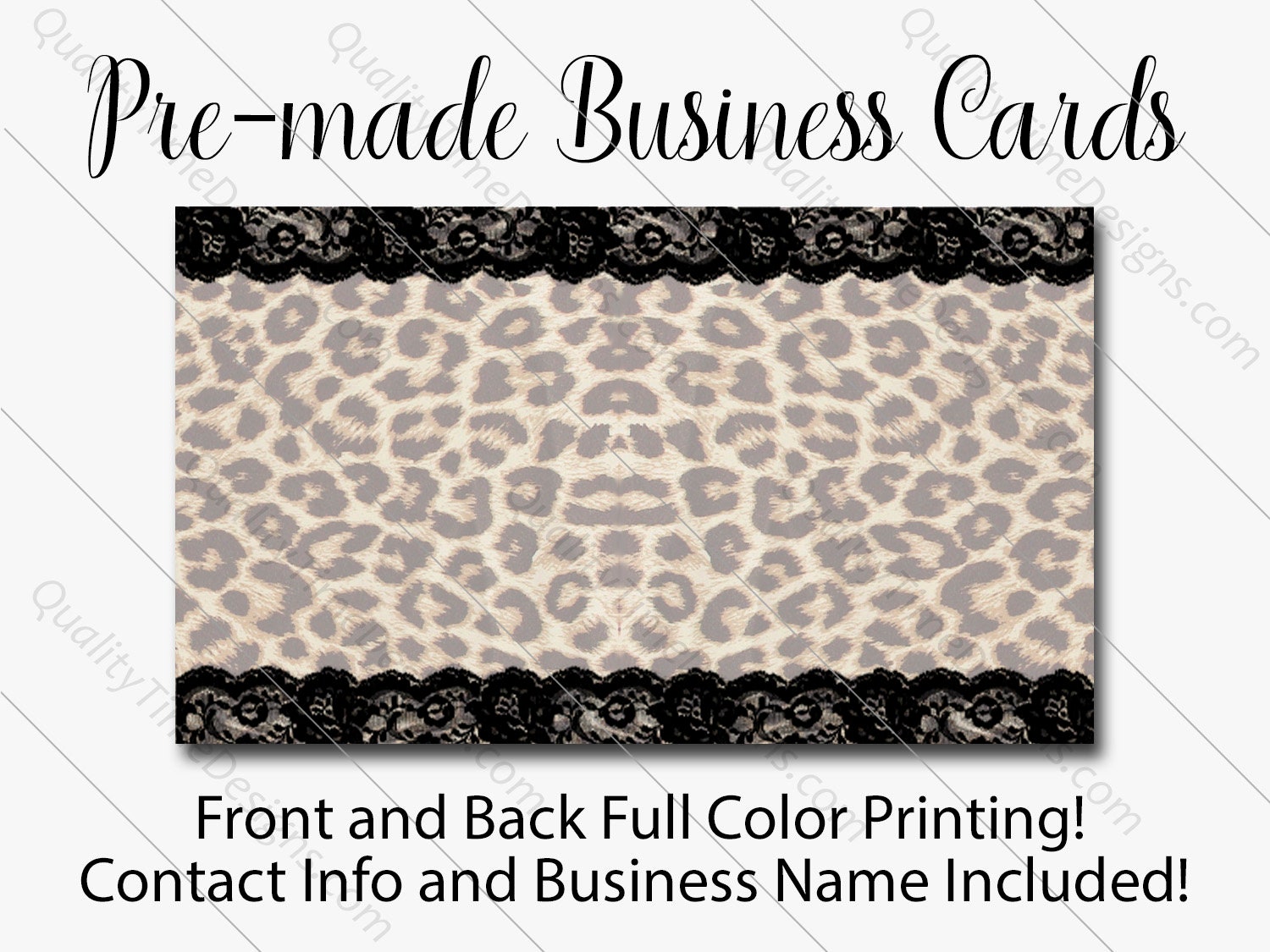 Vintage Diva Set Premade Design for Custom Business Cards Full Color Printing Front and Back marquee truck crown cactus vintage
