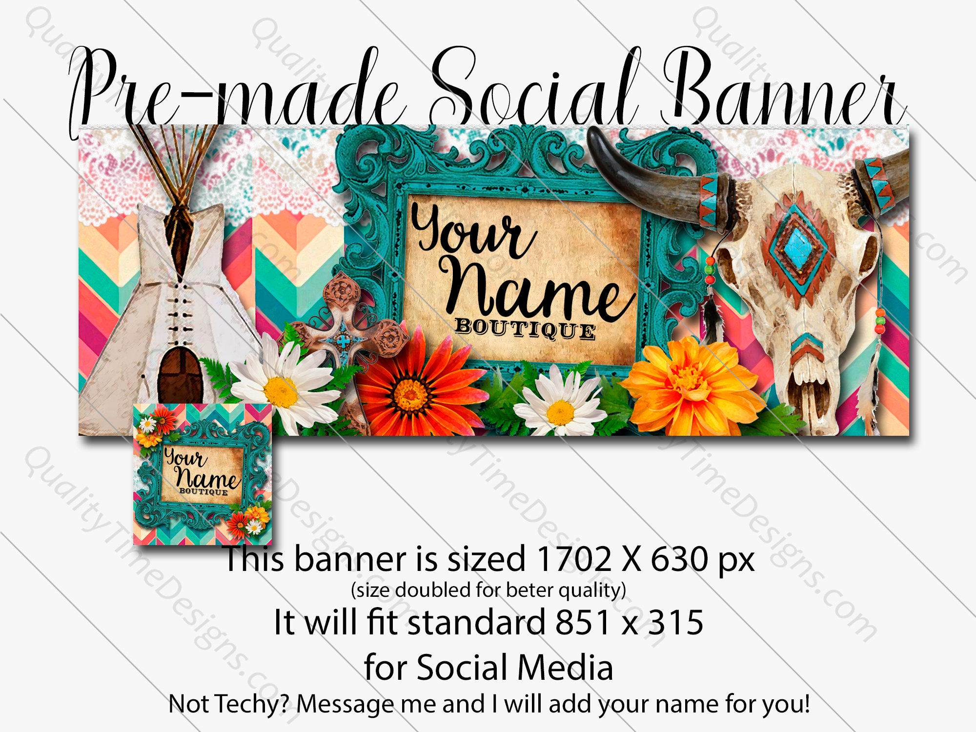 Pre Made Social Media Page Banner Design Set 002 Digital
