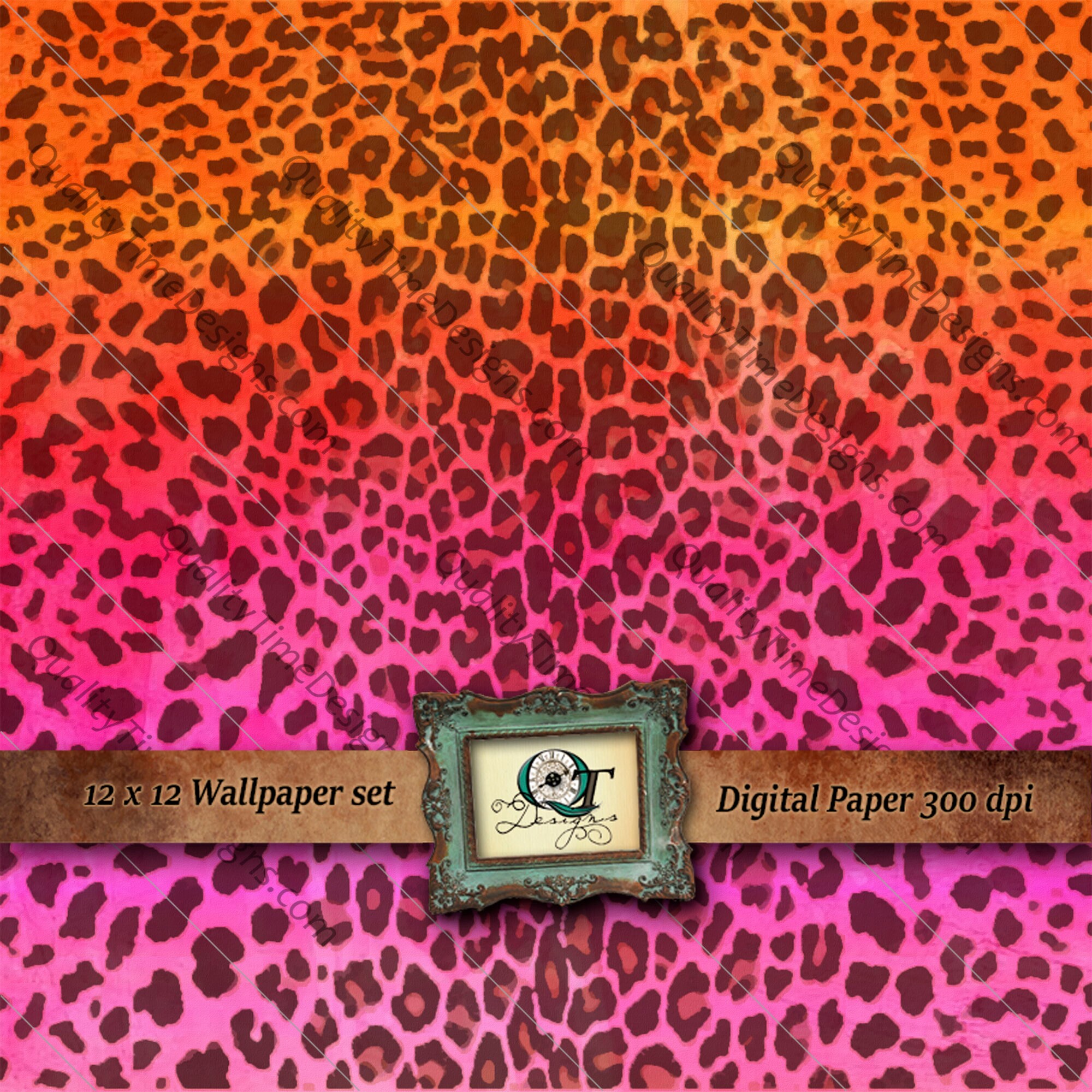 Download Single Animal Print 003 Leopard Print Boho Cheetah Digital Wallpaper Southern Western Boho Paper Instant Download Quality Time Designs
