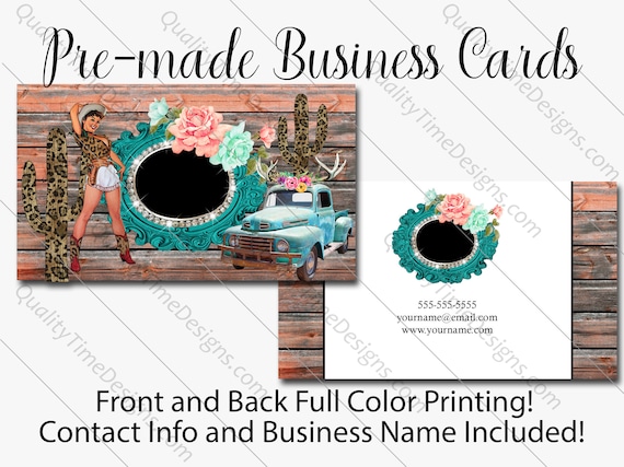 Vintage Diva Set Premade Design for Custom Business Cards Full Color Printing Front and Back marquee truck crown cactus vintage Vintage Diva Set Premade Design for Custom Business Cards Full Color Printing Front and Back marquee truck crown cactus vintage