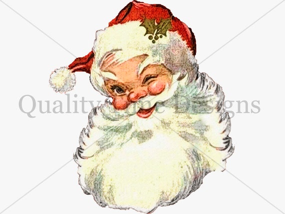 Weihnachten Santa Head Clipart Transparent Hintergrund Santa Etsy