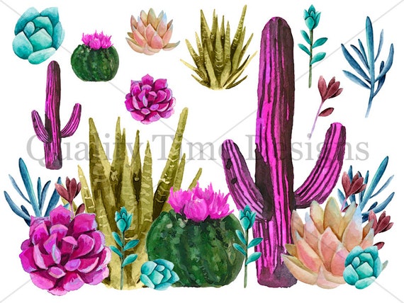 Cactus Clipart BOHO We...