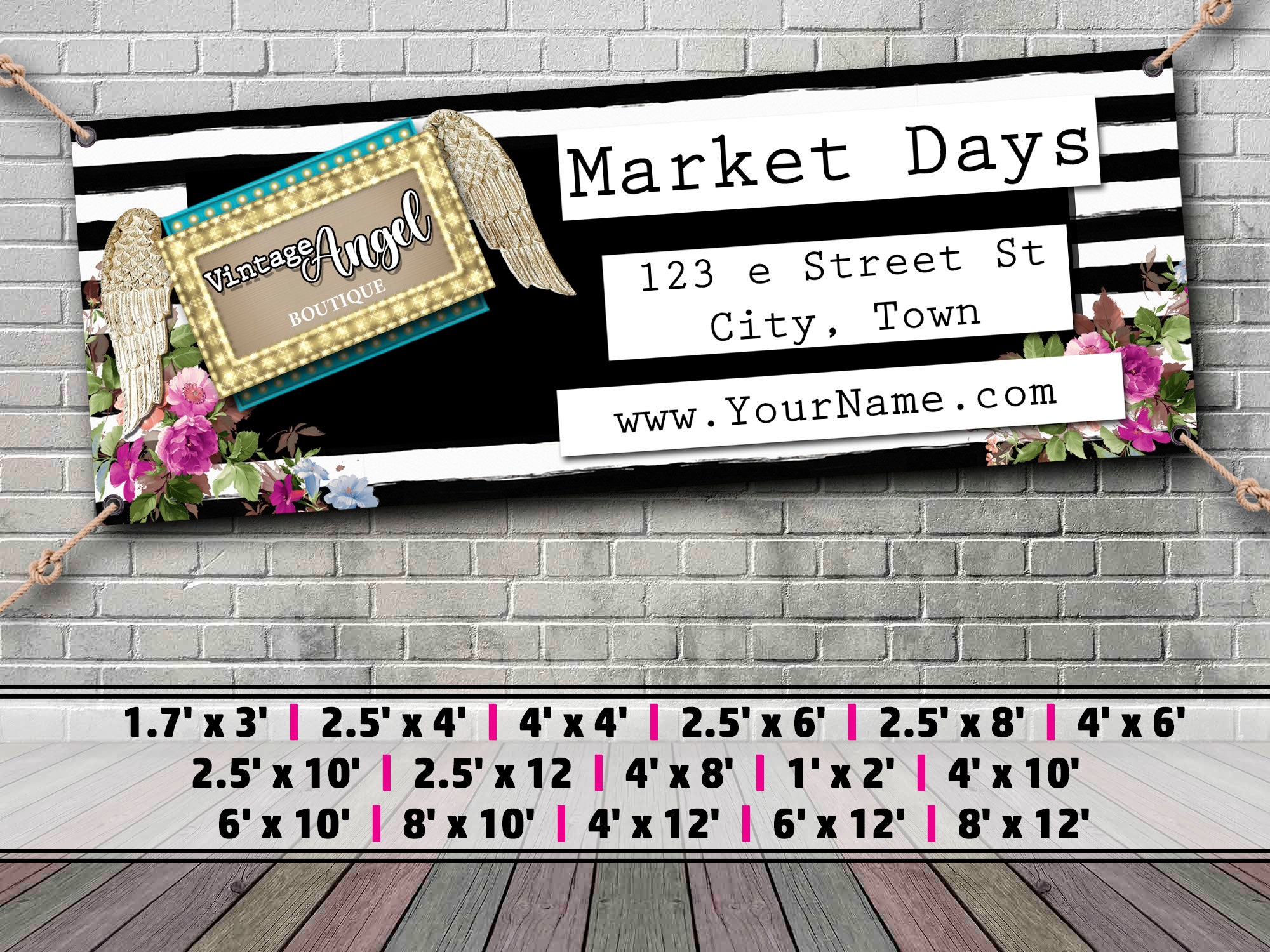 Custom Vinyl Banners Business Branding Set 011 Full Color Etsy