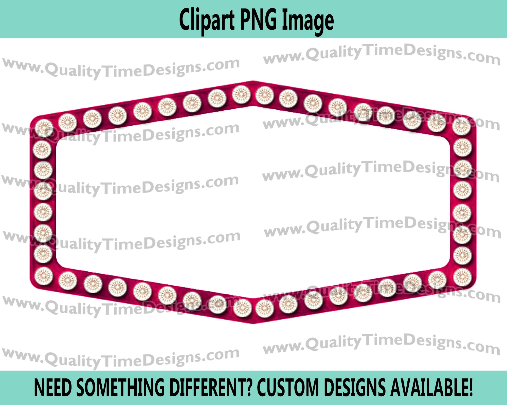 Pink Marquee Sign Frame with Lights Vegas Sign Frame png Retro