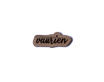 Pins en bois "Vaurien" - gravure et découpe imprimante laser - broche, badge, humour, best friend