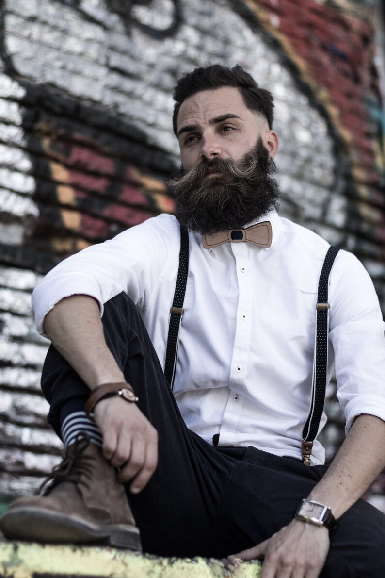 Mens Bow Tie in Plain Wood Gift for Him Christmas Men - Etsy