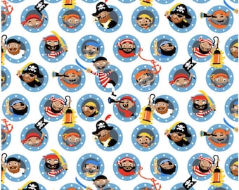 Pirates&#39;s life - Fabric Cut - Riley Blake Designs - Cotton Fabric - Quilting Fabric- Pirate Fabric - C7351