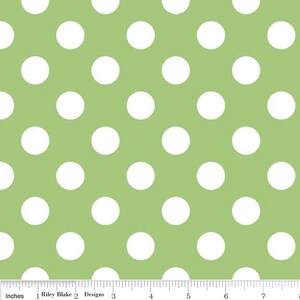 Dots Fabric - 1 Yard  Cut - Riley Blake Designs - Cotton Fabric - Green  Fabric