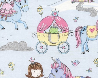 Glitter Kingdom  - 1 yard Cut - Timeless Treasures Fabric - Cotton Fabric