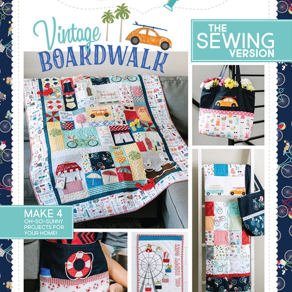 Vintage Boardwalk  Sewing Version Book - Kimberbell Designs - Embroidery Book for Sewing