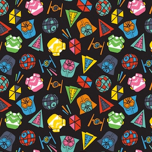 Star Wars - 1 Yard Cut  - Camelot Fabric - Cotton Fabric - Star Wars Icons Tossed Fabric