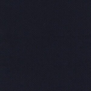 May include: A close-up shot of a navy blue fabric with a subtle, textured pattern. The fabric appears to be tightly woven, with a slightly raised, dotted texture across its surface. The overall impression is of a dark, solid material.