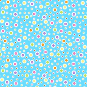 Blue Dots  Fabric - Emelia Dreams on Fabric Cut -  Fabric - Quilting Fabric - Cotton Fabric