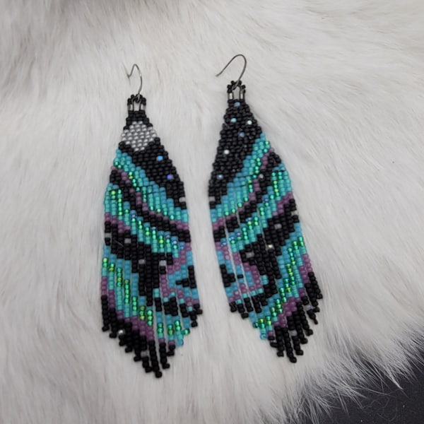 Authentic Native American crafted earrings - Northern Lights, now available in two sizes!