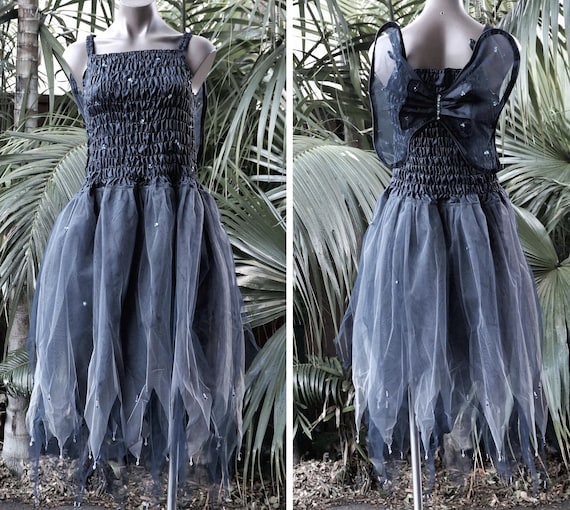 PLUS SIZE Women's Fairy Dress With Wings - (size: AUS 18-24) - Midnight  Blue & Silver - Etsy