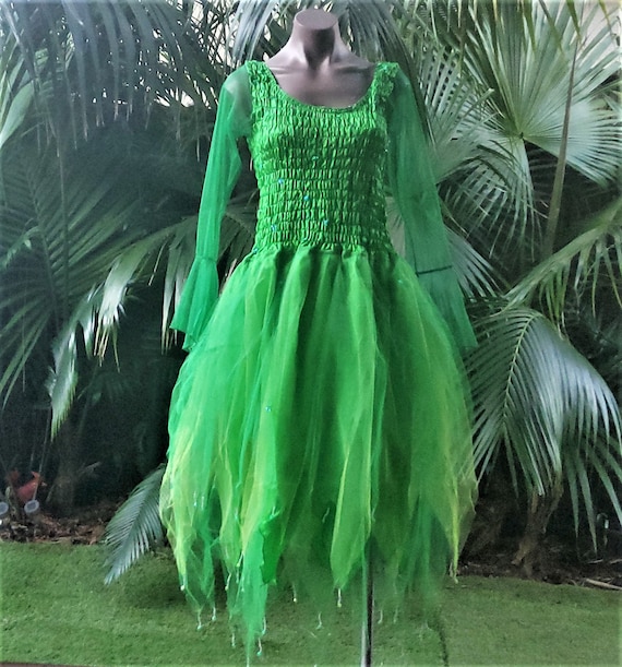 PLUS SIZE Women's Fairy Dress With Sleeves - (size: AUS 18-24) - Forest  Green & Brown - Etsy