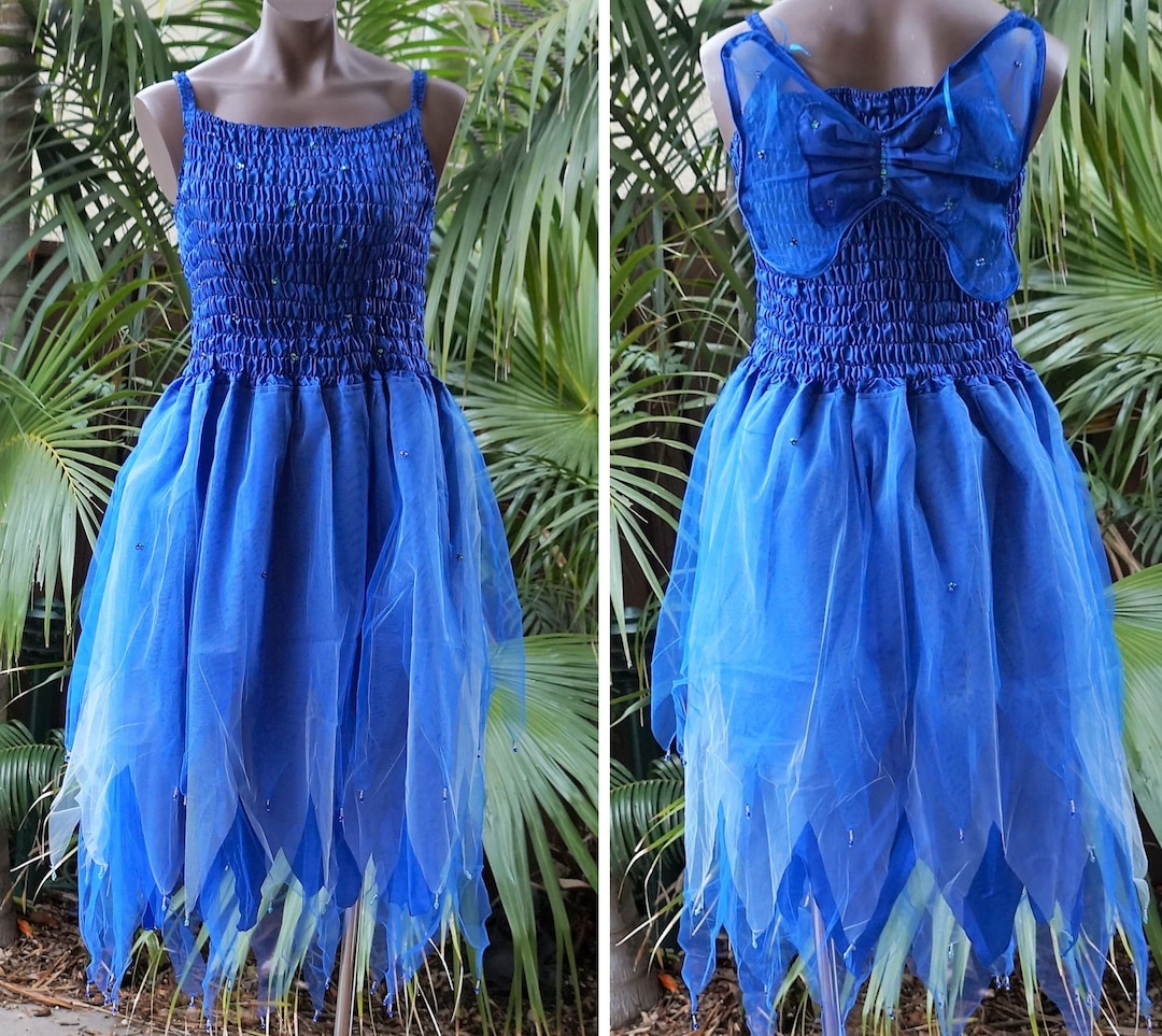 blue fairy dress womens PLUS SIZE Women's With Wings - (size: AUS 18-24) - Royal & Light Blue Size:US12 - Preorder let you look more US_launch Asymmetrical Gathered Maxi Dress