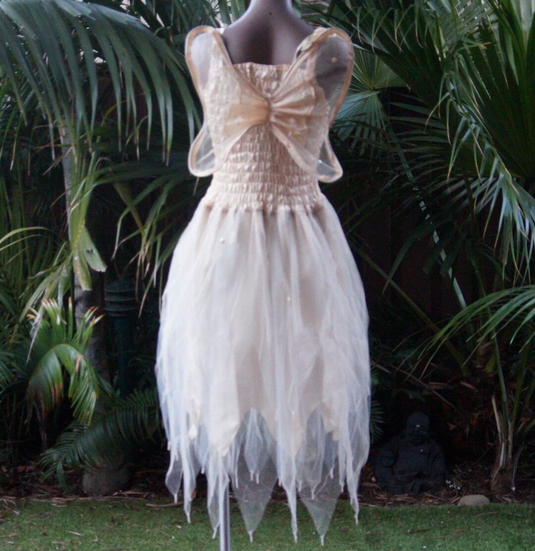 Fairy Dress with Wings Women's ONE SIZE aus 8-16 Cream & Silver - Etsy