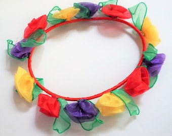 Fee kostuum Organza bloem zendspoel - Rainbow Garland