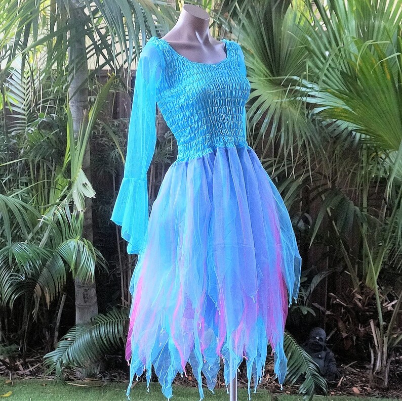 CHILD/'S SIZE 12-14 Fairy Dress Dance Ballet Costume Aqua /& Purple Princess