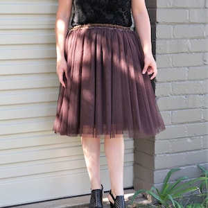 Brown Tulle Skirt - Women's Fashion, Party, Bridesmaid Prom Skirt