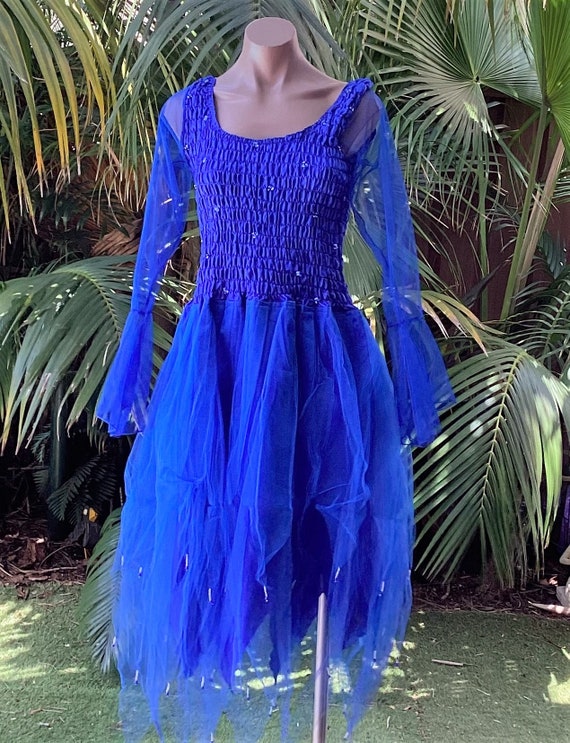 PLUS SIZE Women's Fairy Dress with Sleeves - (Size: AUS 18-24) - Royal Blue PLUS SIZE Women's Fairy Dress with Sleeves - (Size: AUS 18-24) - Royal Blue