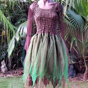 Fairy Dress (with Sleeves) - Women's ONE SIZE (aus 8-16) - Dark