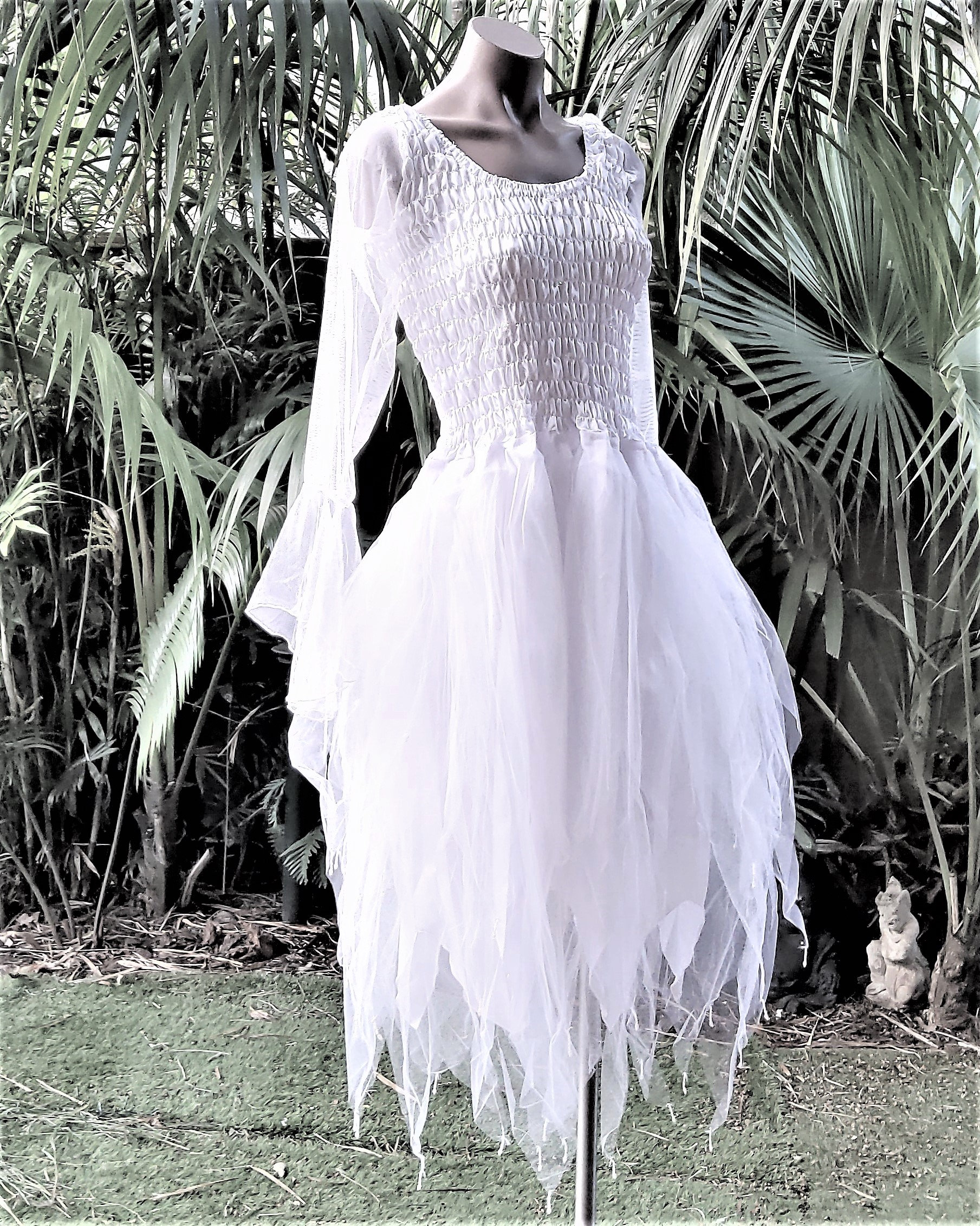Petite Size (16 Years) - Fairy Dress with Sleeves - White Angel Petite Size (16 Years) - Fairy Dress with Sleeves - White Angel