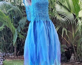 PLUS SIZE Fairy Dress Party Costume With Wings Aqua & | Etsy