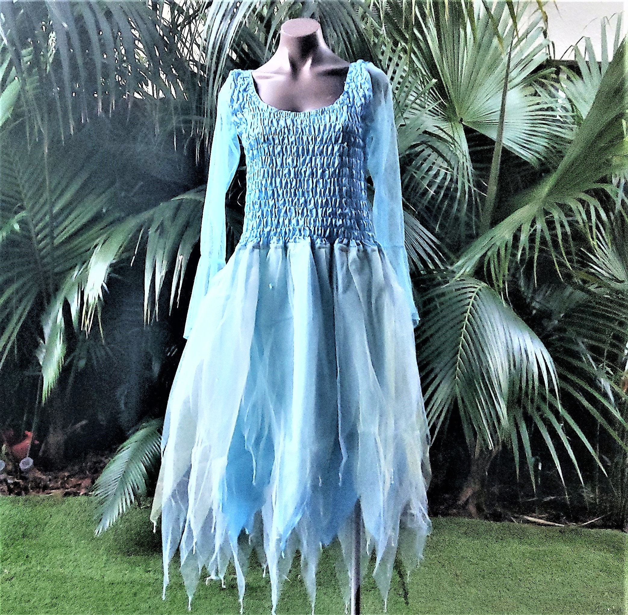 blue tinkerbell dress Tinkerbell Classic Sequin Fabric Cosplay Costume With Boning / Concealed Zipper main image 1