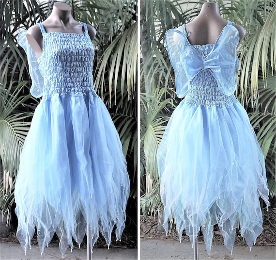 Plus Size Women's Fairy Dress with Wings - (Size: aus 18-24) - Light Blue