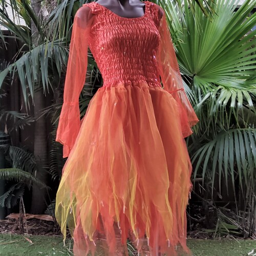 Adult Autumn Floral Fairy Costume Dress: Burgundy Orange Renaissance  Pageant - Etsy
