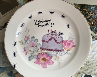 Victorian Gothic Vintage and Eclectic Up-cycled Art Birthday Cake Ants