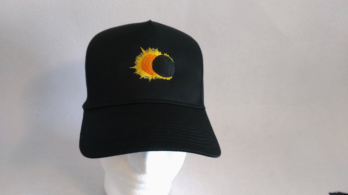 Solar Eclipse Hat 5 Panel Twill Cap Embroidered Sun Eclipse Etsy