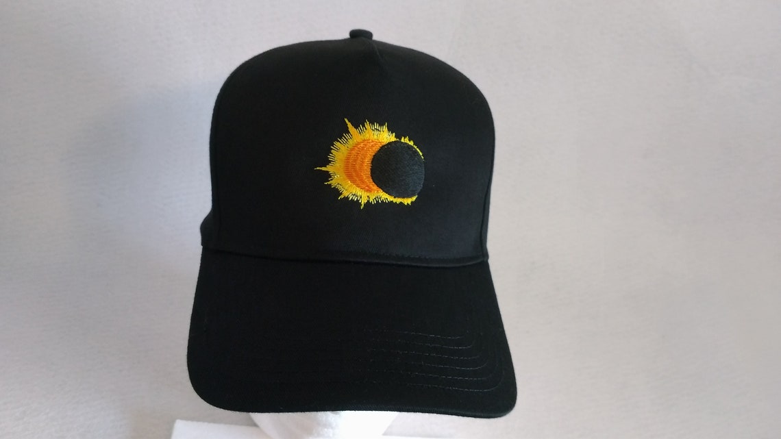 Solar Eclipse Hat 5 Panel Twill Cap Embroidered Sun Eclipse Etsy