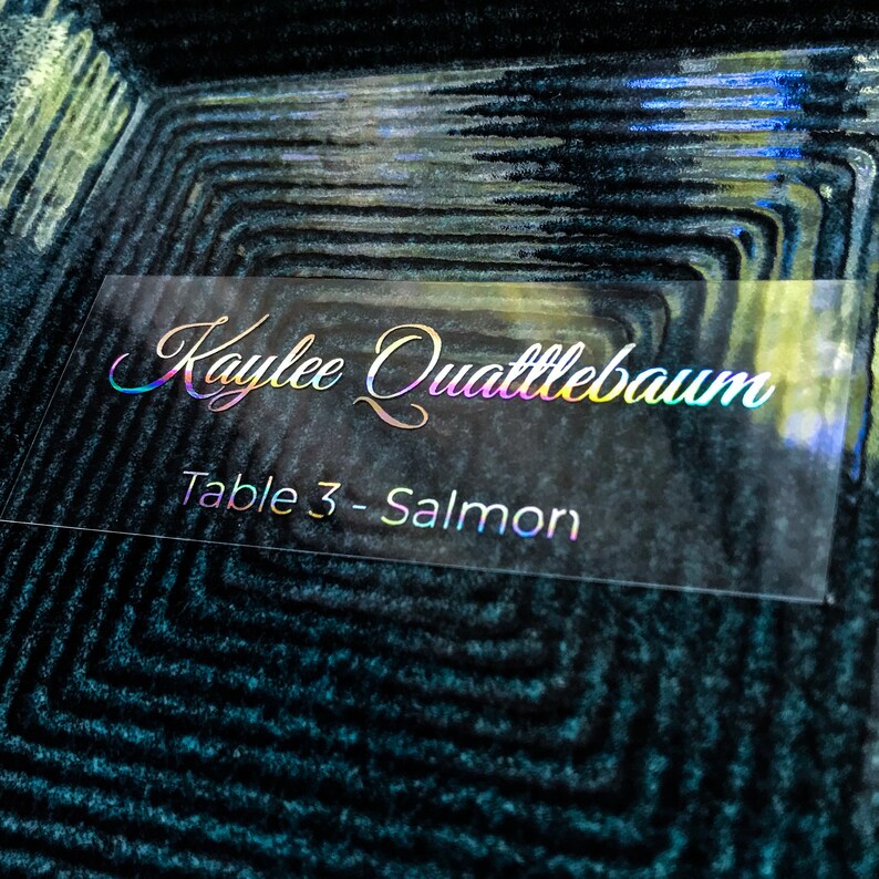 Wedding Escort Cards Clear Wedding Place Cards Plastic Etsy