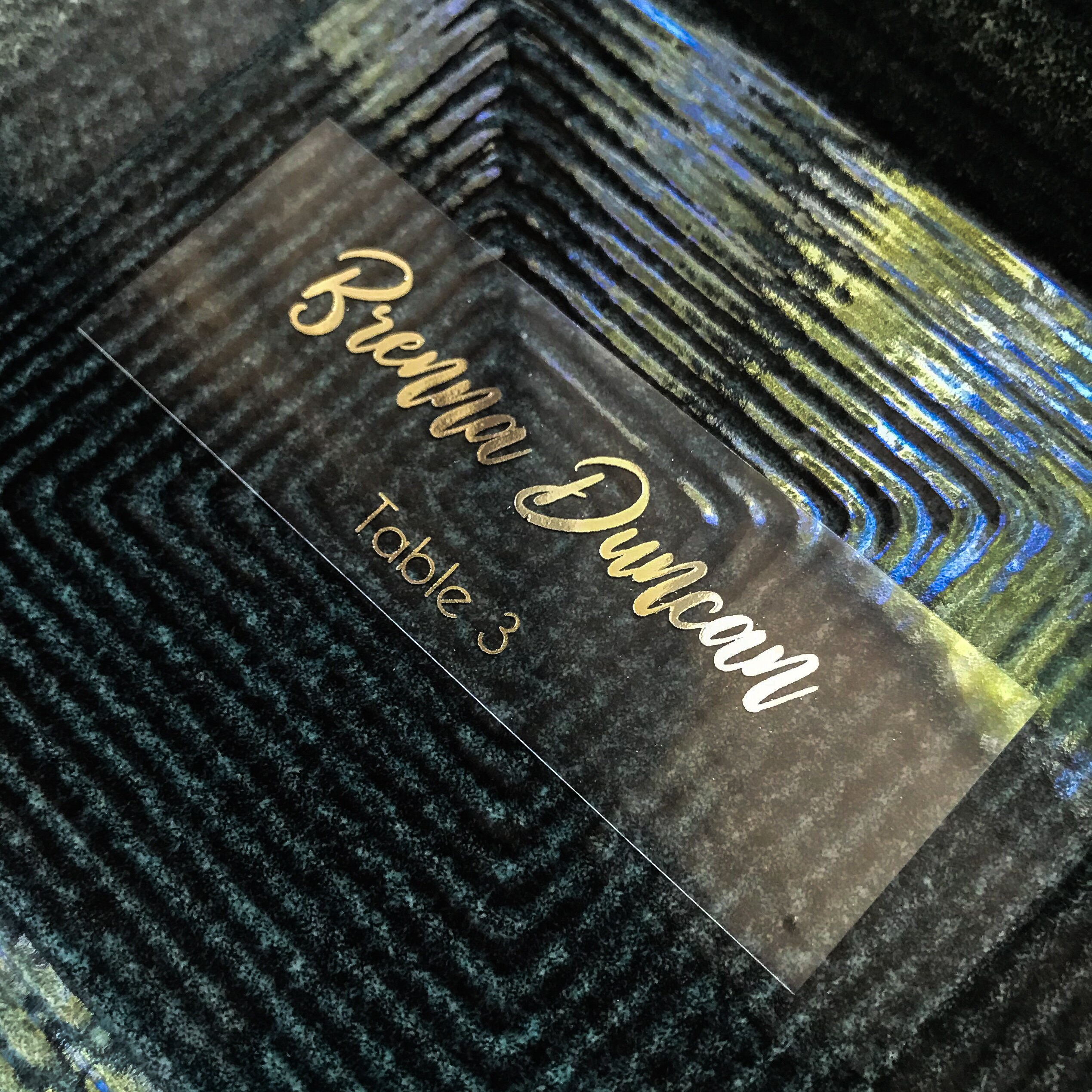 Wedding Escort Cards Clear Wedding Place Cards Plastic Etsy