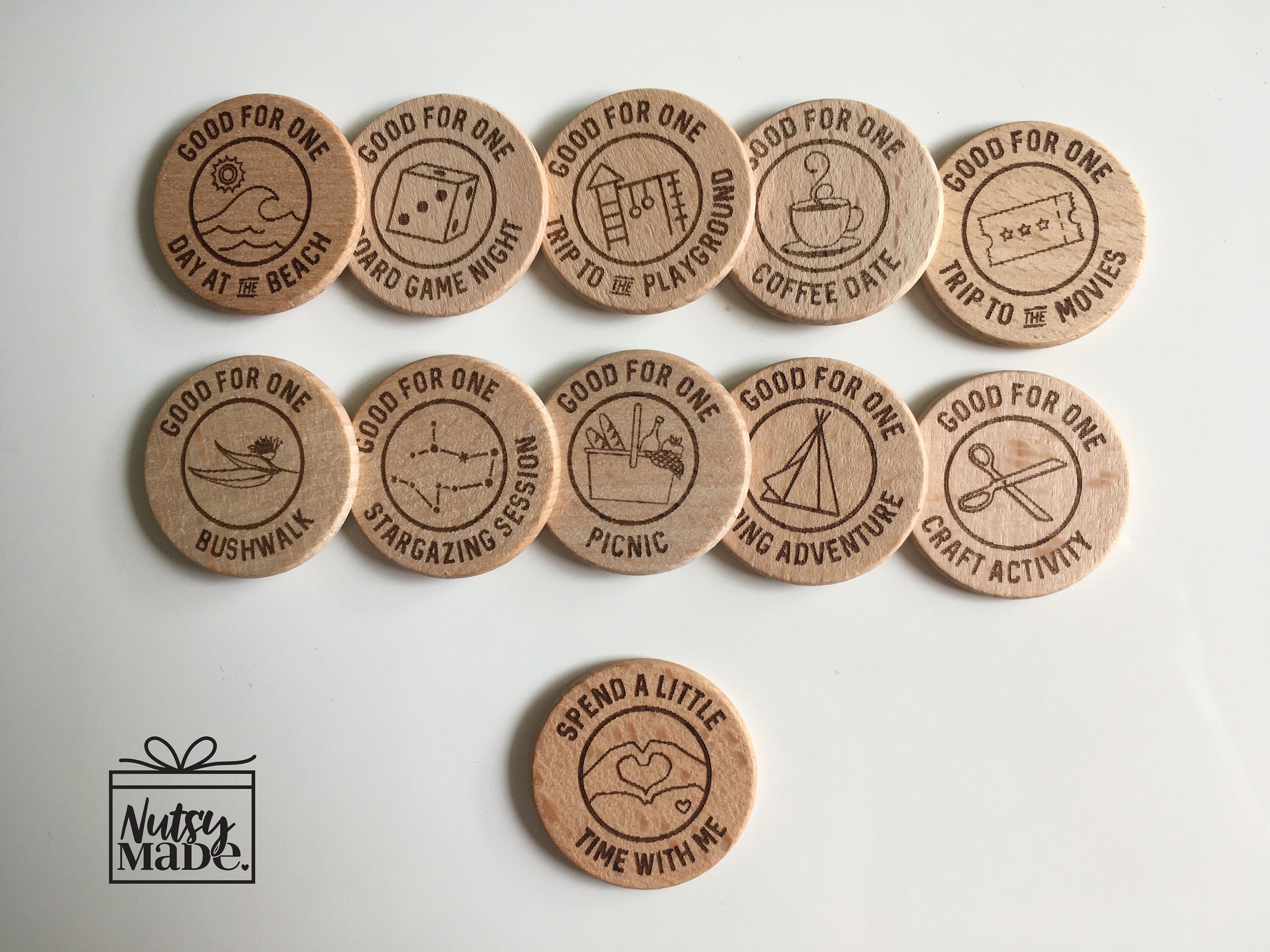 Reward Tokens isolation Gift Sustainable Wood Tokens for - Etsy UK