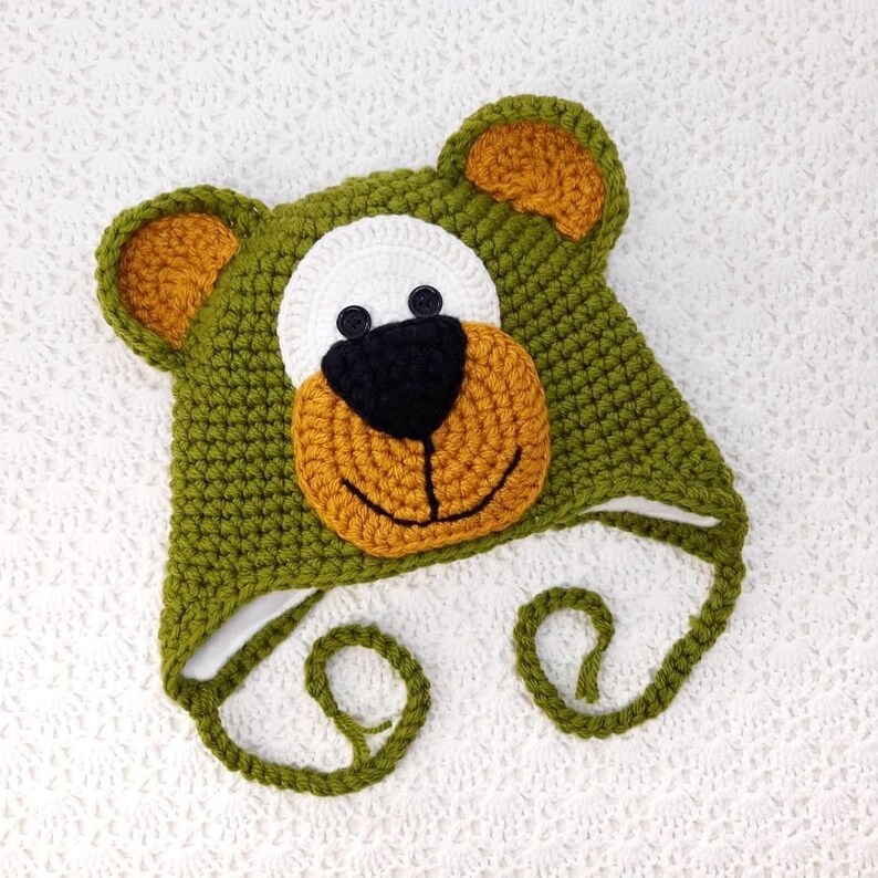 Baby bear ear hat infant winter hat baby animal hat boys Etsy