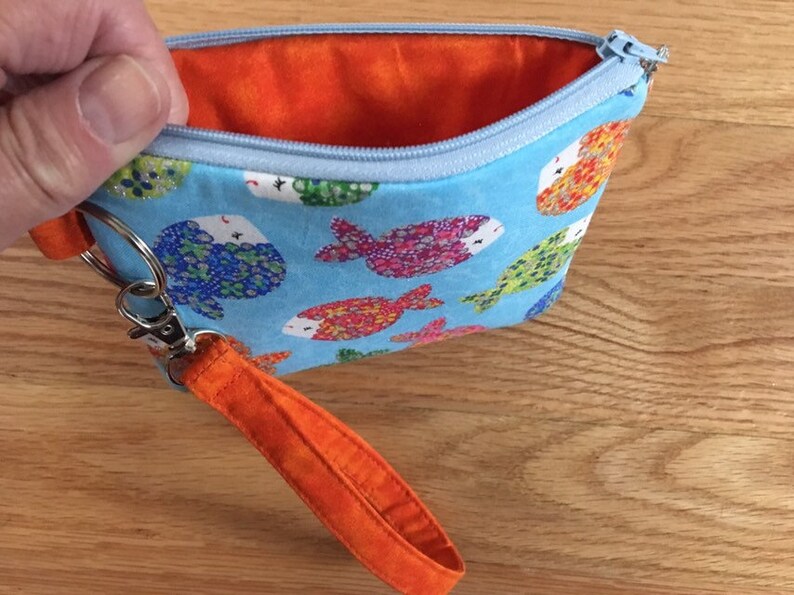 Fishy wristlet Coin Purse