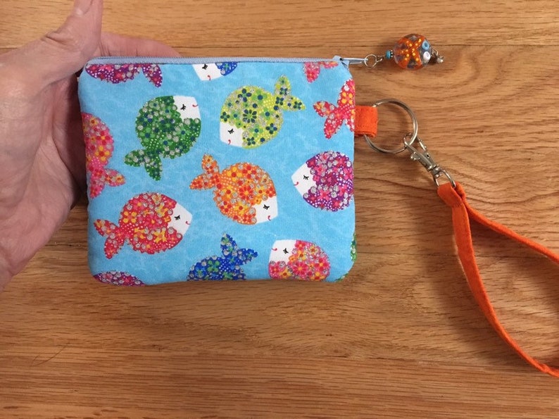 Fishy wristlet Coin Purse