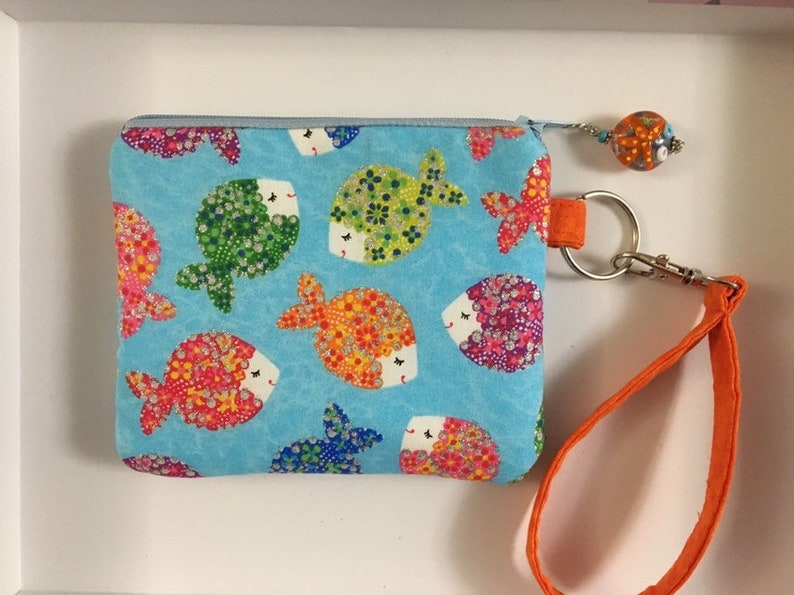 Fishy wristlet Coin Purse