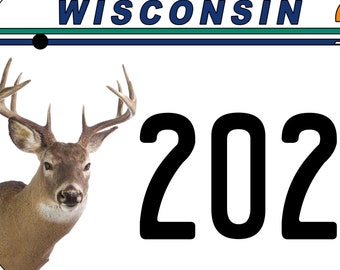Wisconsin "5X10 DEER" ATV/UTV License Plate