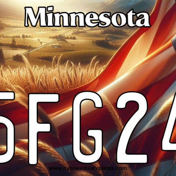 Minnesota ATV Plate, 4x7.50 Flag MN 24