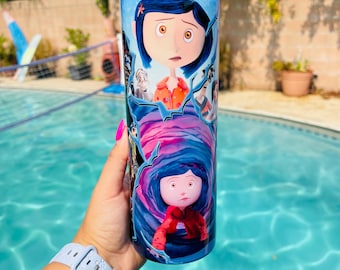 Coraline Inspired Tumbler, Stainless Steel Tumbler