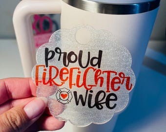 Glitter Stanley Tumbler Topper: Scalloped 40oz Name Plate