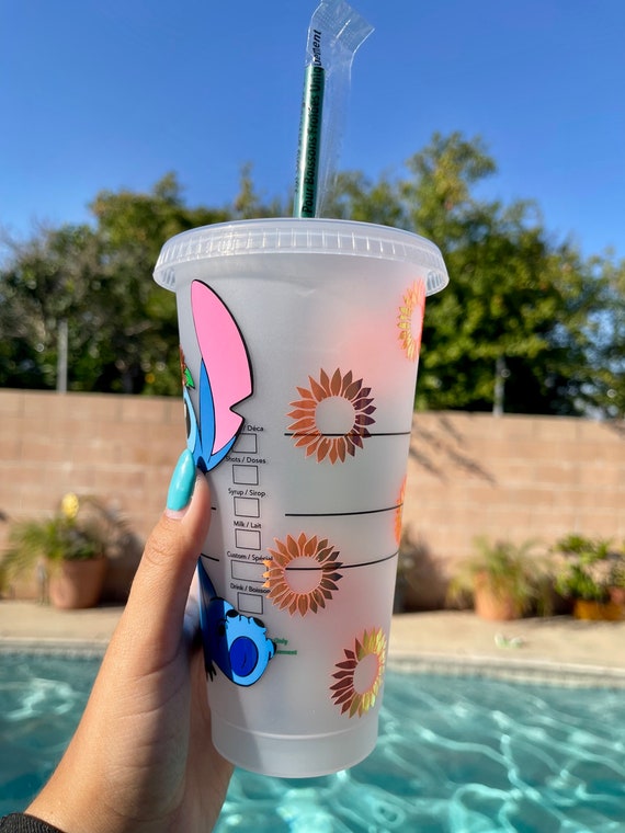 Sunflower Stitch Inspired Starbucks Cup Disney Starbucks Cup