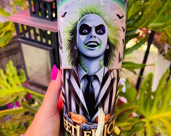 Beetlejuice Tumbler | Halloween Horror Movie 20oz Tumbler